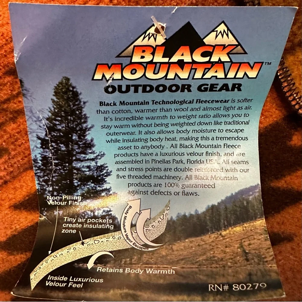 Black Mountain Outdoor Zip Up Aztec Vest Small